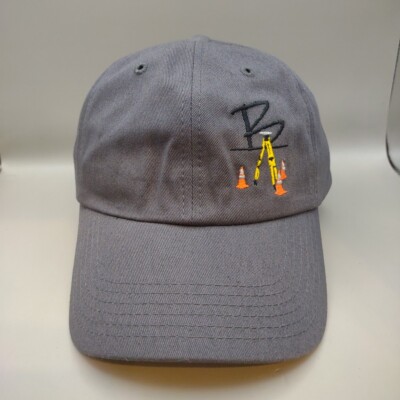 Baseline Equipment Hat Strap Back Adjustable Cap Gray Embroidered Logo 