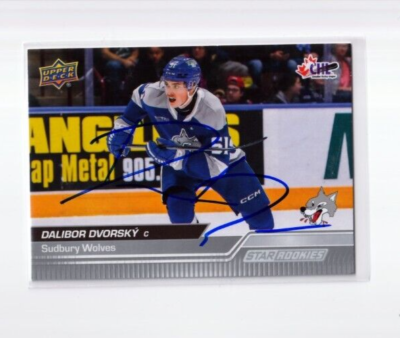 DALIBOR DVORSKY autographed SIGNED '23/24 Upper Deck CHL card ST