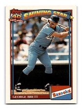 George Brett 1991 Topps Bazooka Shining Stars #10 Kansas City Royals Mint