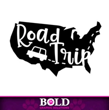 Road Trip Decal Window Bumper Sticker Car Travel Adventure Family Explore Life