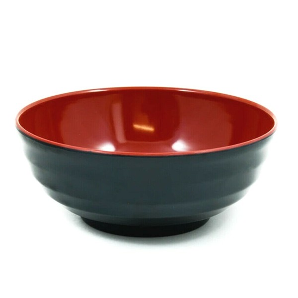 Cuenco de ramen japonés de plástico de melamina roja 20x8,5 cm 