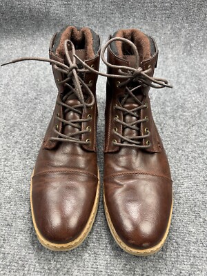 Restoration Boots Mens 13 Brown Josh Cap Toe Lace Up Slip Resistant Waterproof
