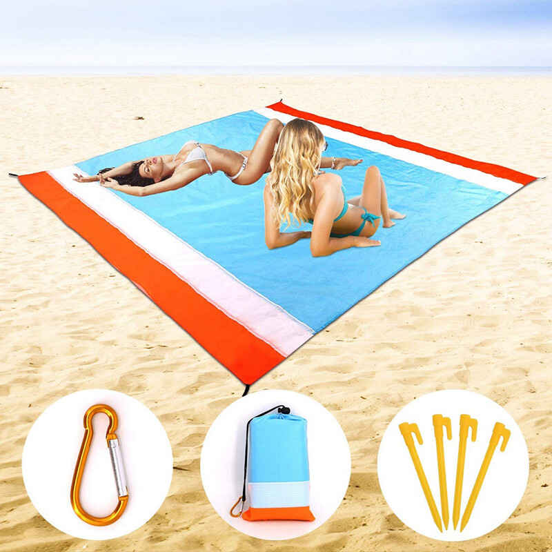 Oversized Beach Towel Mat Sand Free Beach Wind Proof Waterproof Picnic  Blank@t@ | eBay