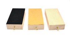 Wooden Friction Block Set - Pine, Sandpaper and Felt Surfaces - Measure 6 x 3 x