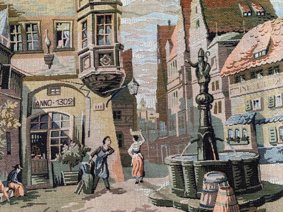 2x4 ft Vintage Religions Floral French Tapestry Traditional Authentic Wall Décor - Image 4 of 4