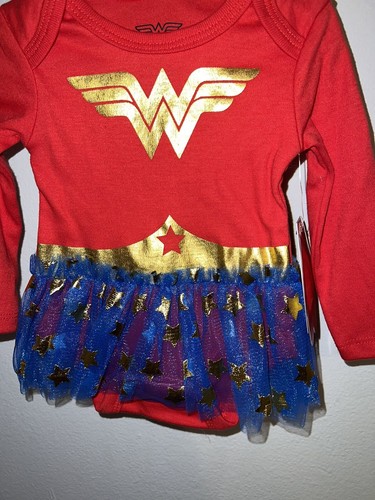 Wonder Woman Superhero One-Piece Costume Halloween, Any Occasion- 6-9 Mos. NWT - 第 2/3 張圖片