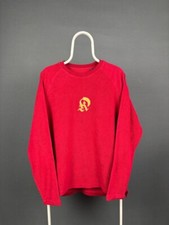 KITH Regal Terry Crewneck Sweatshirt SS18 Long Sleeve Embroidered Red Medium
