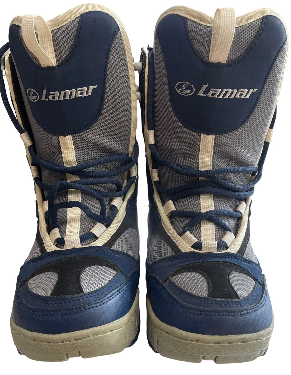 LAMAR Delta Snowboard Boots Mens Size 12 Grey Blue Yellow Linerless Winter Sport LAMAR” Delta Adult Linerless Snowboard Boots Size 12 Gray  main image 3
