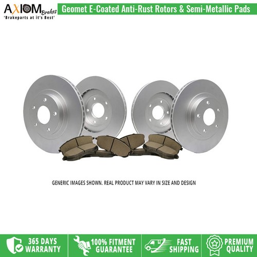 Front & Rear Coated Brake Rotors SemiMetal Pad Kit 20062011 Honda