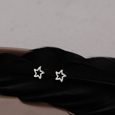 Adorable Silver Tiny Star Stud Earring