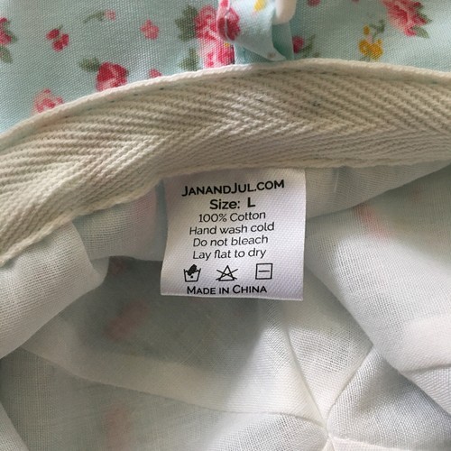 NWT Jan & Jul Gro-With-Me Girls Large Rose Cotton Floppy Hat 2-5 Yrs Up To 20.9” - Picture 6 of 6