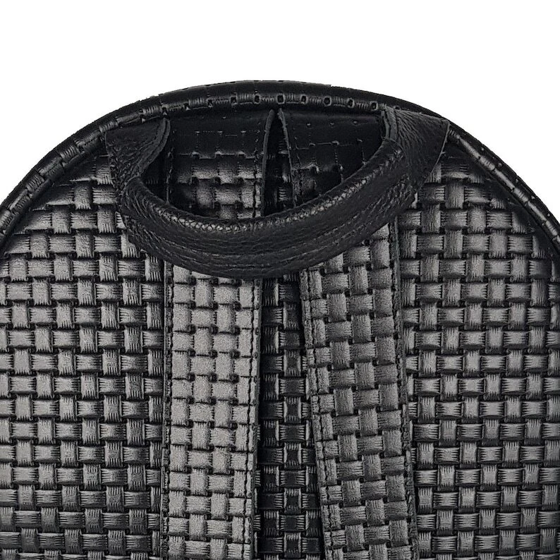 COACH Zaino donna fatto a mano VERA PELLE nero tessuto goffrato laidies bag