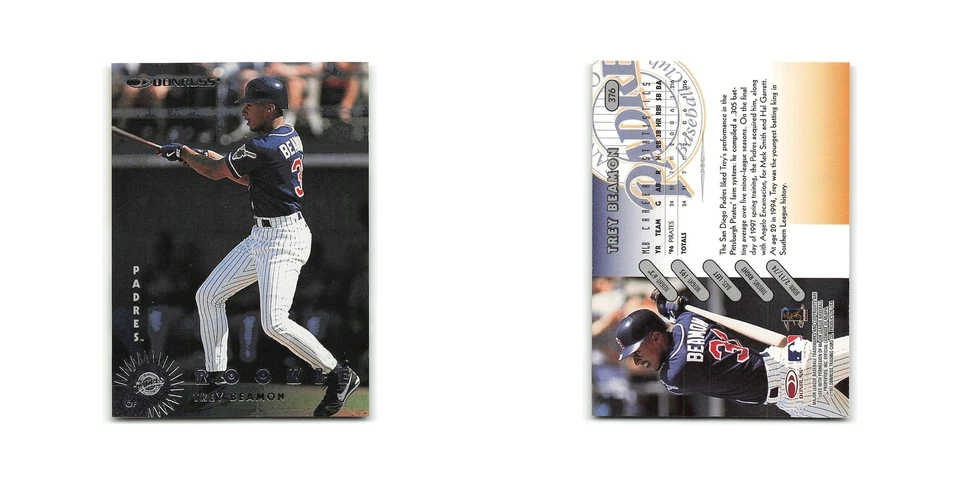 Trey Beamon Rookie 1997 Donruss #376 San Diego Padres Baseball Card NM - Image 3 of 3