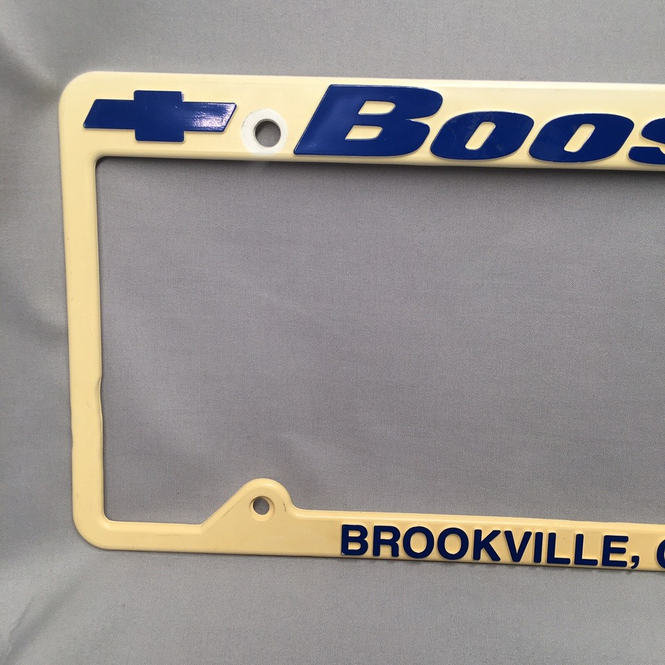 Boose Chevrolet Brookville OH Auto Car Dealer Booster License Frame