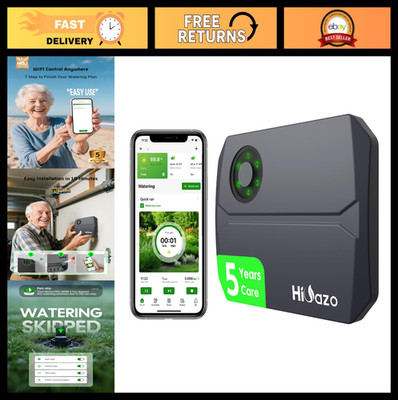 WiFi Smart Sprinkler Controller, 4 Zones, App Control, Auto Rain Skip, Easy Inst
