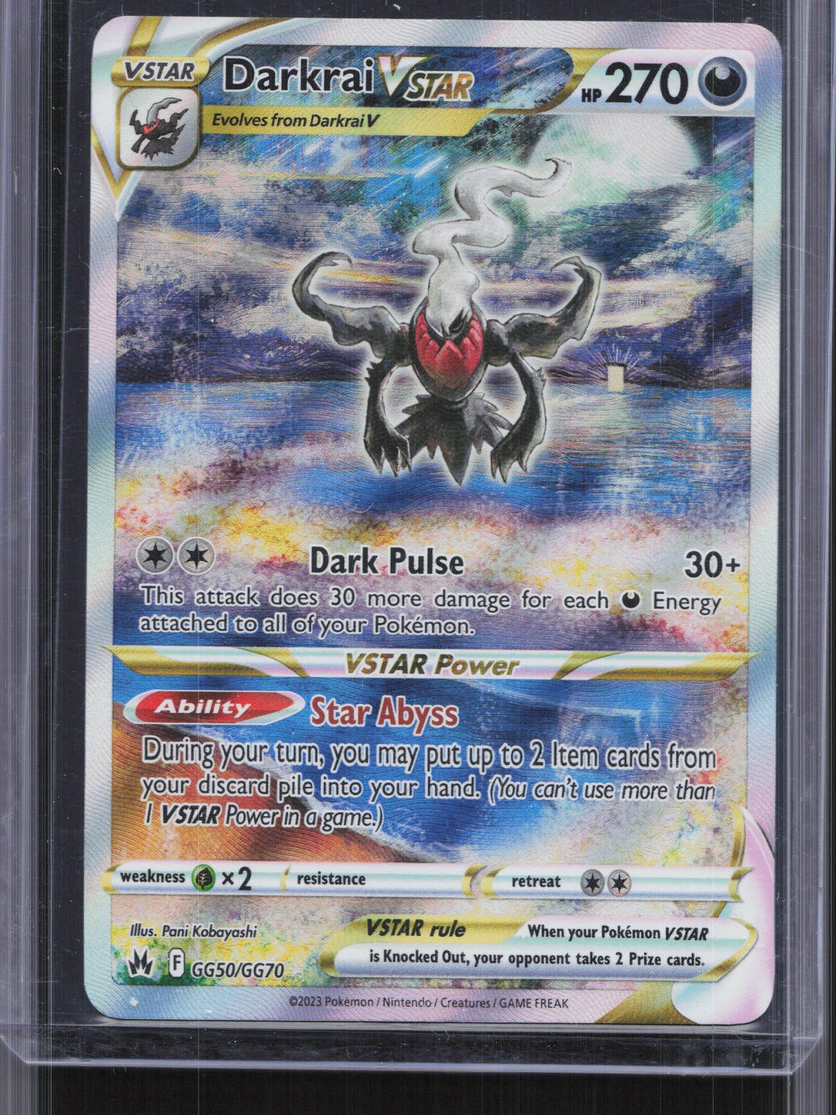 Darkrai VSTAR Ultra Rare Crown Zenith: Galarian Gallery GG50/GG70 NM