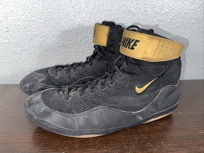 Nike Inflict 3 Black Gold Swoosh Boxing Wrestling Shoes  display picture 2