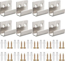8 PCS Heavy Duty Wall Hooks Display Brackets for Tiles Mirrors Pictures Canvas