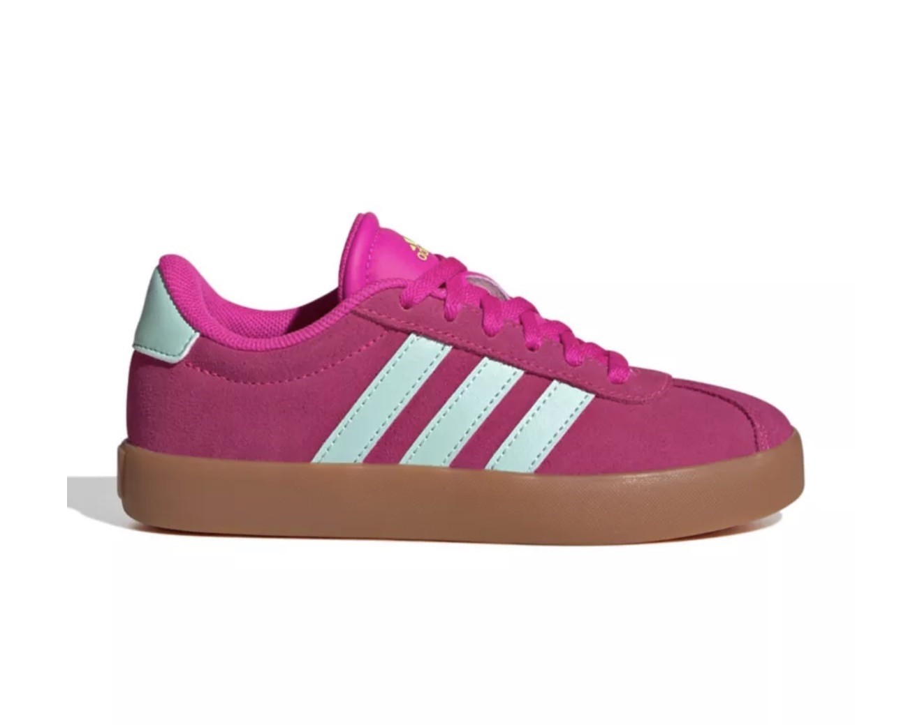 Kids Adidas VL Court 3.0 Lacce Up Pink Sneakers Casual Shoe. Size 1