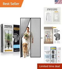 Elegant Magnetic Screen Door - Self-Sealing, Kid  Pet Friendly - 38" x 83"