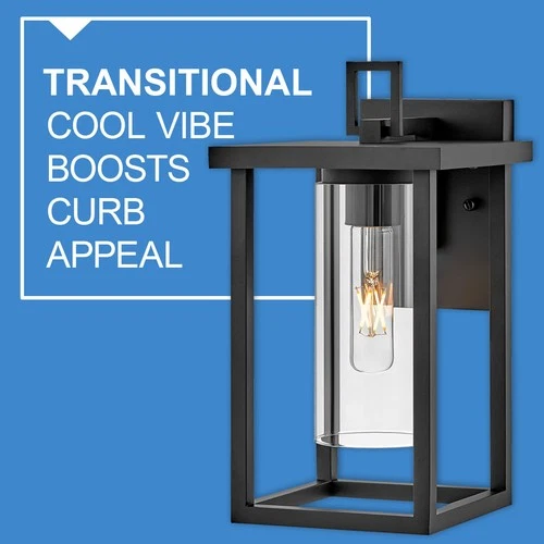 Lark 81420 Mateo 13" Tall Outdoor Wall Sconce - Black - Picture 5 of 9