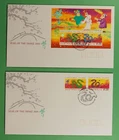 DR WHO 2001 AUSTRALIA CHRISTMAS ISLAND 2 FDC NEW YEAR SNAKE R79475