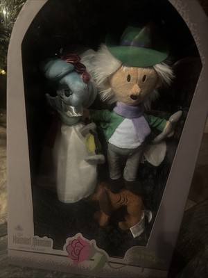 Disney Parks Haunted Mansion Plush Set Grave Keeper Ghost Bride & Dog SEALED