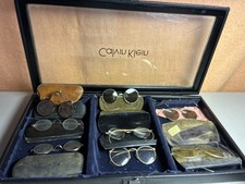 Vintage Calvin Klein Glasses Display Case w/ Various Glasses  Sunglasses