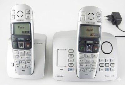 DECT Schnurlostelefon Gigaset E360 Duo Senioren 2 Mobilteile mit AB Händler Top
