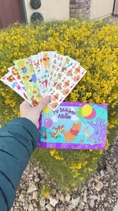 Vintage 90s Winnie the Pooh Sticker Album Sandylion With Sticker Sheets
