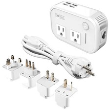 International Voltage Converter with USB Ports