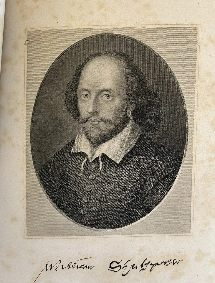 1893 Works of Shakspere Pictorial Edition 8 Vol. Charles Knight Leather Foto 3 de 4