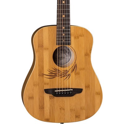 Luna Guitars Safari Bamboo 34 Satin Natural Acoustic Guitar Natural
