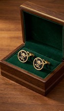 One piece  pirate flag cufflinks, Straw hat crew flag cufflinks, 925 Silver