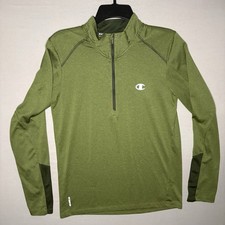 Hombre Champion Vaper 3/4 Cremallera Verde Militar Ligero Talla Pequeña