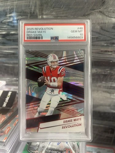 2025 Panini Revolution - Drake Maye #48 Red Swirl PSA 10🔥🔥
