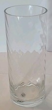 Large Flower Vase Clear Glass Vase 9-3/4 inches Tall HD Design