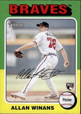 2024 Topps Heritage Allan Winans #432 Atlanta Braves 3D