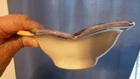 Vintage Stangl Pansy Flower Bowl Dish 6" Blue Purple Yellow Excellent Condition