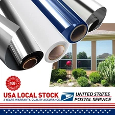 One Way Privacy Window Mirror Film Sticker Heat UV Reflective Tint Foil Home