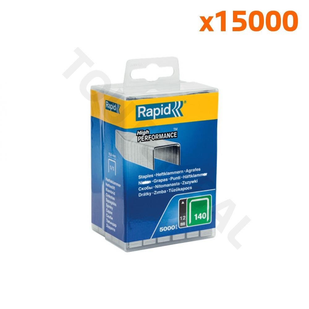 Agrafes Rapid 12 mm en boîte de 15000 pièces pour agrafeuse manuelle