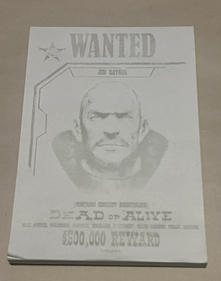 StarCraft 2: WANTED Jim Raynor Crime Poster Style Collector Note Pad 1B