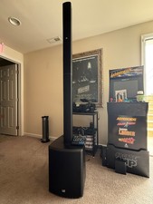 LD Systems Maui 28 G2 Black Active Column PA System With Yamaha MG06X.