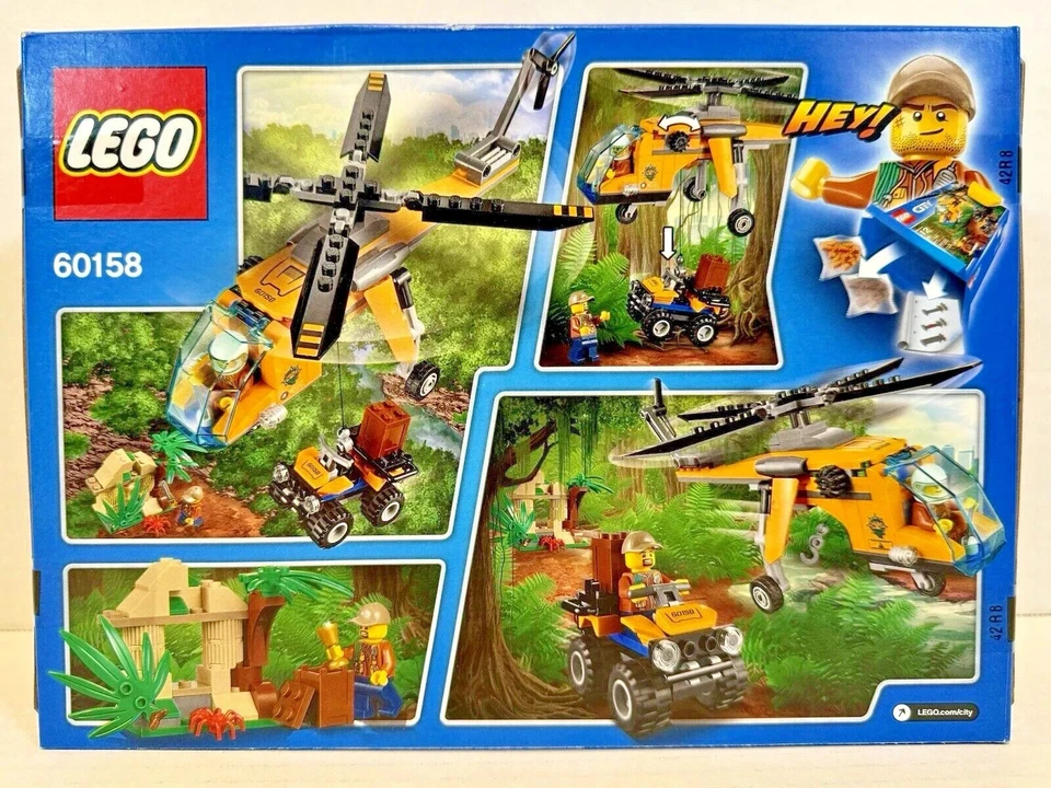 LEGO (60158) City: Jungle Cargo Helicopter New Sealed Retired Car Jeep Town - Image 2 of 4