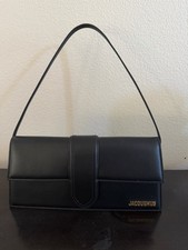 Jacquemus Le Bambino Long Leather Shoulder Bag in Black