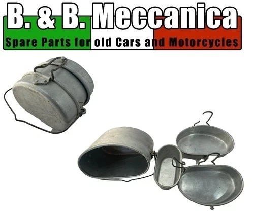 Set COMPLETO Gavetta Militare Italiana In Alluminio Esercito Italiano vintage...