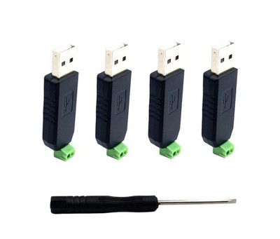 4 PCS USB To RS485 Converter Adapters CH340T Chip 64bit Fits Win 7/8/Vista