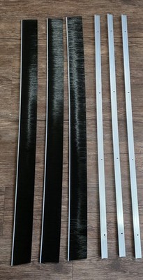 Retsun 3-Pack Garage Door Brush Sweep Seal 39'' Aluminum Track 2.5'' Bristle...