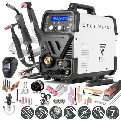 STAHLWERK Schweißgerät 6-in-1 CTM-416 Puls Pro   WIG, MIG/MAG, ARC/MMA, FLUX,CUT