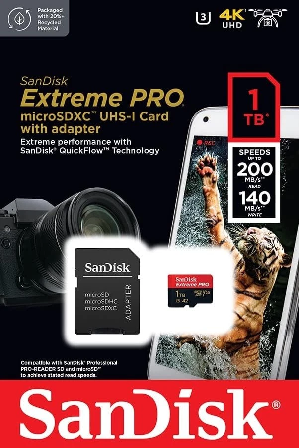SanDisk Extreme PRO 512GB 1TB 2TB Micro SD MicroSDXC A2 V30 HD 4K Memory Card - Image 4 of 4